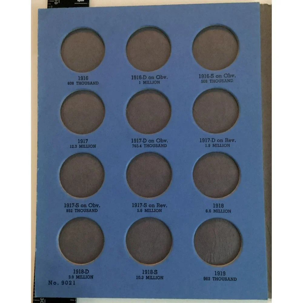 Whitman Coin Folder Liberty Standing Half Dollar 1916-1936 Blue New No. 9021